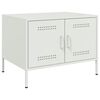 vidaXL Tavolino da Salotto Bianco 68x50x50,5 cm in Acciaio