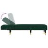 vidaXL Chaise Longue in Velluto Verde Scuro