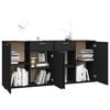 vidaXL Credenza Nera 160x36x75 cm in Legno Multistrato