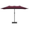 vidaXL Ombrello da giardino Rosso Bordeaux 385 x 209 x 244 cm