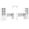 vidaXL Scrivania con cassetto 2 pcs Bianco