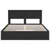 vidaXL Letto con Contenitore Nero 150 x 200 cm Legno multistrato