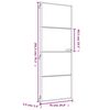 vidaXL Porta Interni Sottile Oro 76x201,5cm Vetro Temperato Alluminio