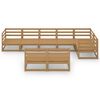 vidaXL Set Salotto da Giardino 8pz Marrone Ambra Legno Massello Pino