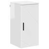 vidaXL Mobile da Bagno con porta Bianco Lucido 30 x 31,5 x 61 cm