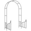vidaXL Arco da Giardino con Porta Nero 138x40x238 cm in Ferro