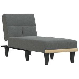 vidaXL Chaise Longue in Tessuto Grigio Scuro