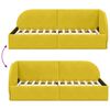 vidaXL Cornice del letto ad angolo con testiera Giallo 90 cm x 190 cm
