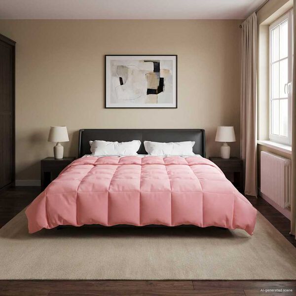 vidaXL Duvet Estivo Trapuntato Rosa 220 x 240 cm Microfibra