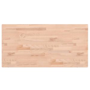 vidaXL Piano Tavolo 80x40x1,5cm Rettangolare Legno Massello Faggio