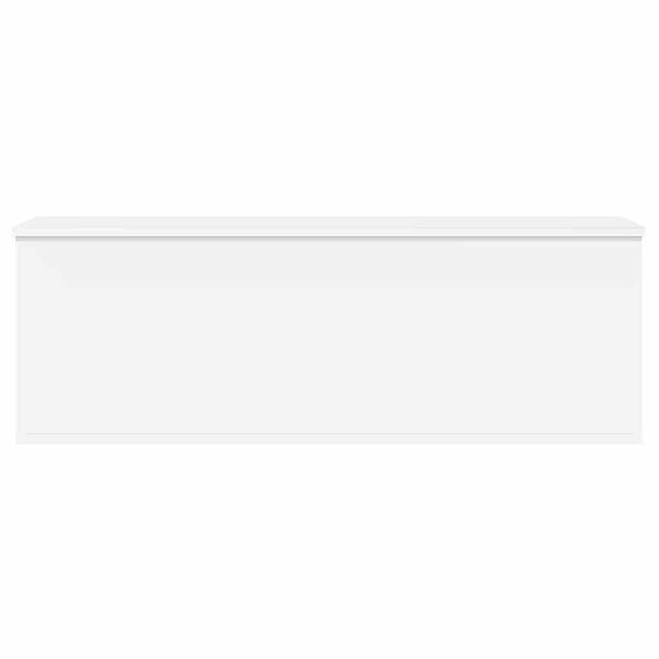 vidaXL Contenitore Portaoggetti Bianco 102x35x35 cm in Truciolato