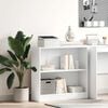 vidaXL Libreria Bianca 80x24x75 cm in Legno Multistrato