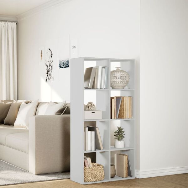 vidaXL Libreria divisoria bianca 69,5x29x137,5 cm in legno ingegnerizzato