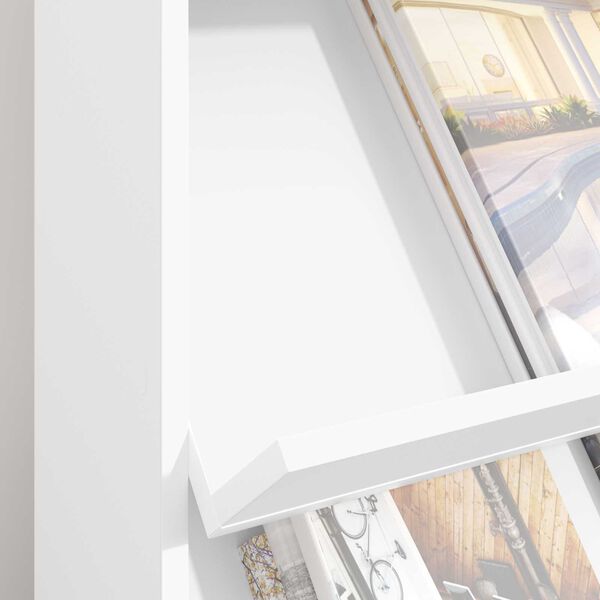 vidaXL Scaffale per riviste Bianco 70 x 41 x 156 cm Legno multistrato