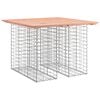 vidaXL Tavolo da giardino in gabbione design 100x102x72 cm in legno massello Douglas