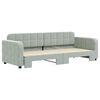 vidaXL Divano Letto con Letto Estraibile Grigio Chiaro 80x200 Velluto