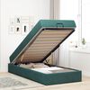 vidaXL Struttura letto con materasso con materasso 2 pcs Verde Velluto
