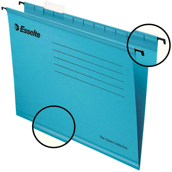 Esselte File di Sospensione Rinforzati 25 pz Blu