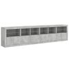 vidaXL Credenza con Luci LED Grigio Cemento 283x37x67 cm
