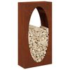 vidaXL Rastrelliera per Legna da Ardere 50x23x100 cm in Acciaio Corten