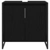 vidaXL Mobile da Bagno Rovere Nero 60 x 30 x 60 cm Legno multistrato