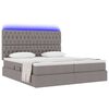 vidaXL Letto con luci a strisce a LED Talpa 200 x 200 cm Tessuto