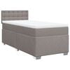 vidaXL Giroletto a Molle con Materasso Tortora 100x200 cm in Tessuto