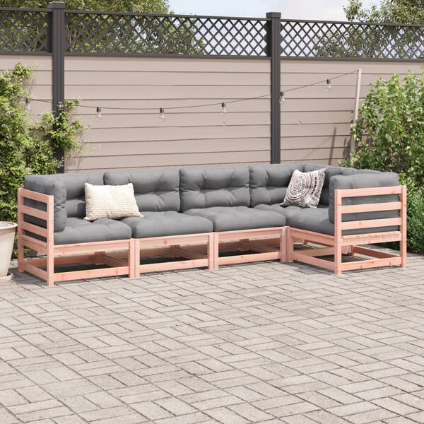 vidaXL Set Divani da Giardino 5 pz in Legno Massello Abete Douglas