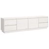vidaXL Mobile Porta TV Bianco 176x37x47,5 cm in Legno Massello di Pino