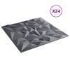vidaXL Pannelli da parete 24 pcs Grigio ametista 50 x 50 cm