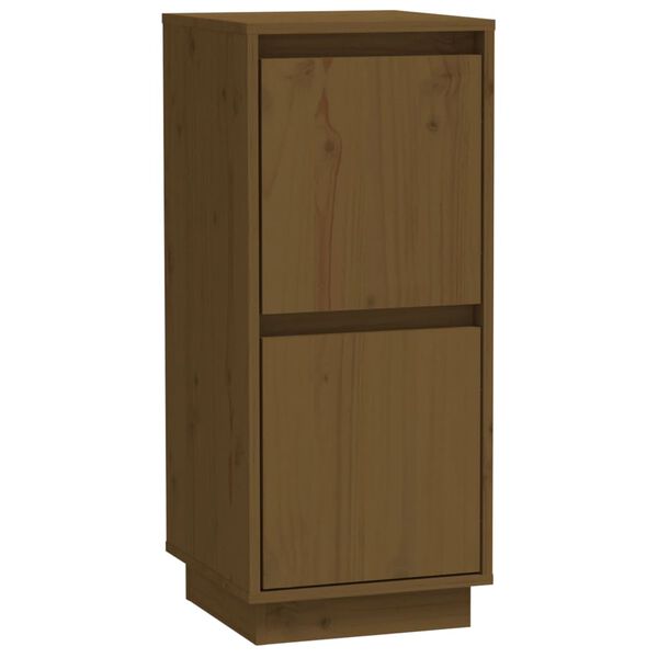 vidaXL Credenze 2 pz Ambra 31,5x34x75 cm in Legno Massello di Pino