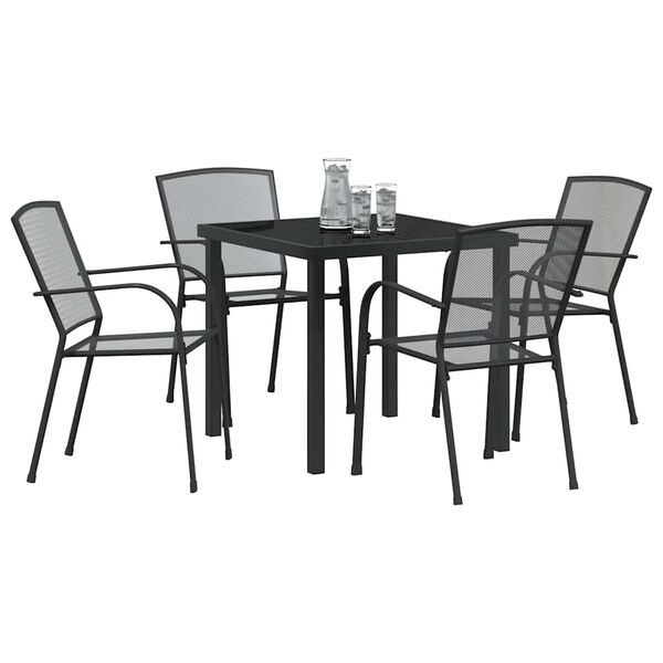 vidaXL Set da Pranzo per Giardino 5 pcs Antracite
