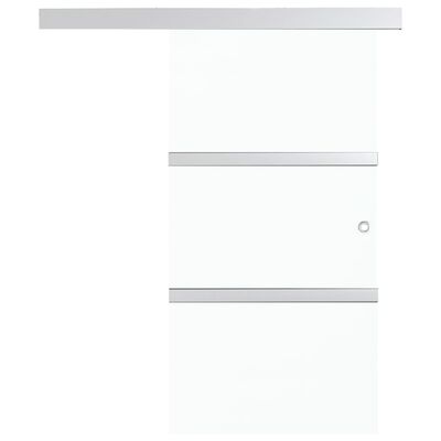 vidaXL Porta Scorrevole in Vetro ESG e Alluminio 90x205 cm Argento