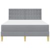 vidaXL Struttura letto con materasso Grigio chiaro 120 x 190 cm