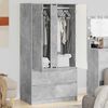 vidaXL Mobile da Bagno con cassetto Grigio cemento 79,5 x 49 x 156 cm