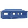 vidaXL Tenda Pieghevole Pop-Up con 8 Pareti Laterali 870x291x315 cm Blu