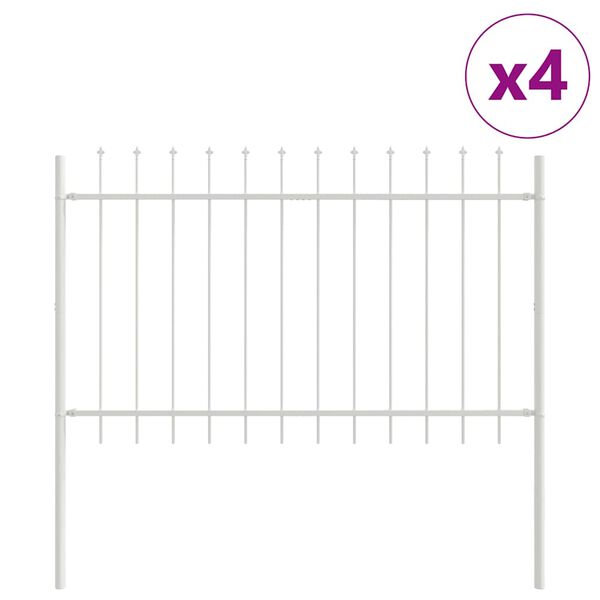vidaXL Recinzione per Giardino Bianco 6.8 x 1.2 m