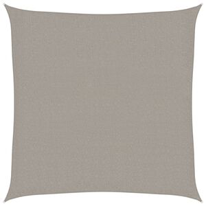 vidaXL Vela Parasole 160 g/m&sup2; Quadrata Grigio Chiaro 2,5x2,5 m in HDPE