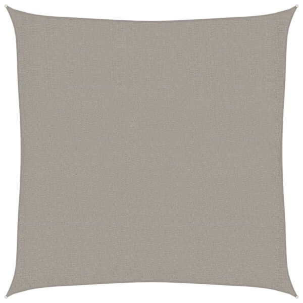 vidaXL Vela Parasole 160 g/m² Quadrata Grigio Chiaro 2,5x2,5 m in HDPE