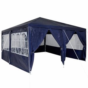 vidaXL Tenda Party Blu 400 x 400 x 266 cm Polietilene