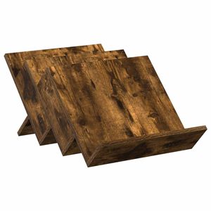 vidaXL Scaffale per riviste Rovere fum&eacute; 53 x 40 x 28,5 cm