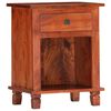 vidaXL Comodino 40x30x50 cm in Legno Massello di Acacia