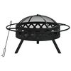 vidaXL Braciere con Attizzatoio 70 cm XXL in Acciaio