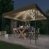 vidaXL Gazebo con Luci LED a Stringa 3x3 m Grigio Talpa