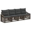 vidaXL Set Divano da Giardino 4 pz Grigio polyrattan