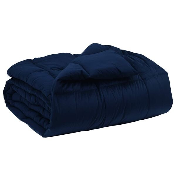 vidaXL Duvet Invernale Trapuntato Blu Scuro 220 x 240 cm Microfibra