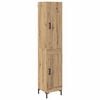 vidaXL Credenza Rovere artigianale 34,5 x 34 x 180 cm