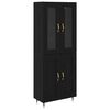 vidaXL Credenza 2 pz Rovere Nero 69,5 x 34 x 180 cm