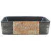 vidaXL Lavabo Appoggio Nero Marrone Rettangolare 46x35,5x13cm Ceramica