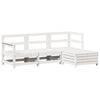 vidaXL Set Salotto da Giardino 4 pz Bianco in Legno Massello di Pino